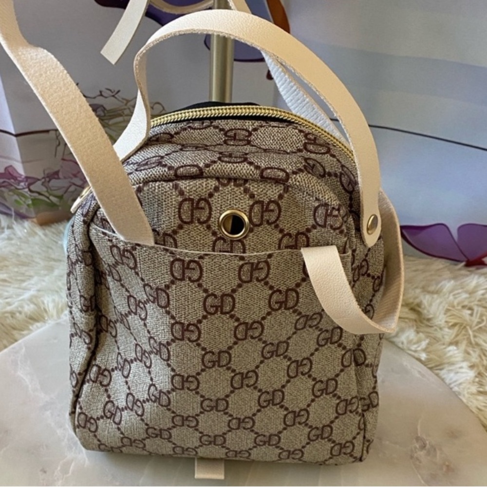 GD Monogram Mini Crossbody Bag with Striped Detail - Picture 2 of 8